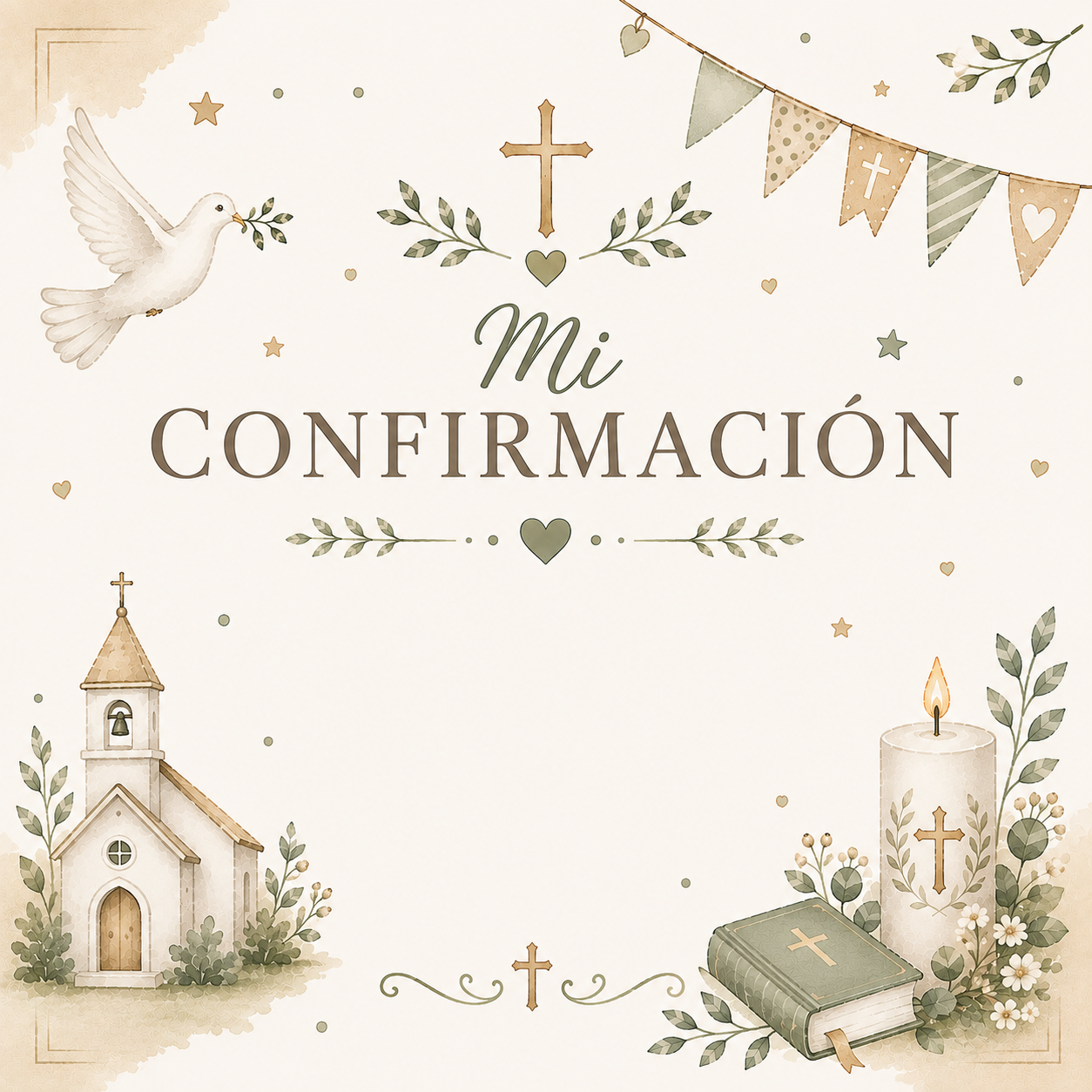 Mi Confirmación – Personaliza nombre y fecha