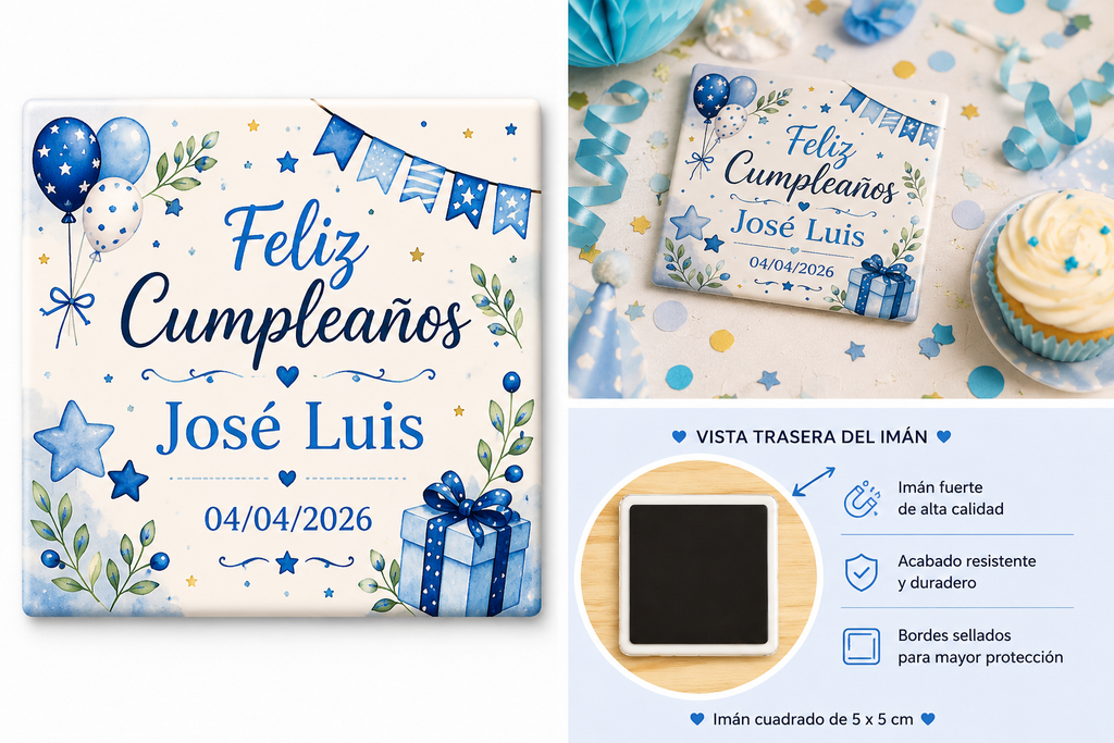Feliz Cumpleaños para Niño – Personaliza nombre y fecha