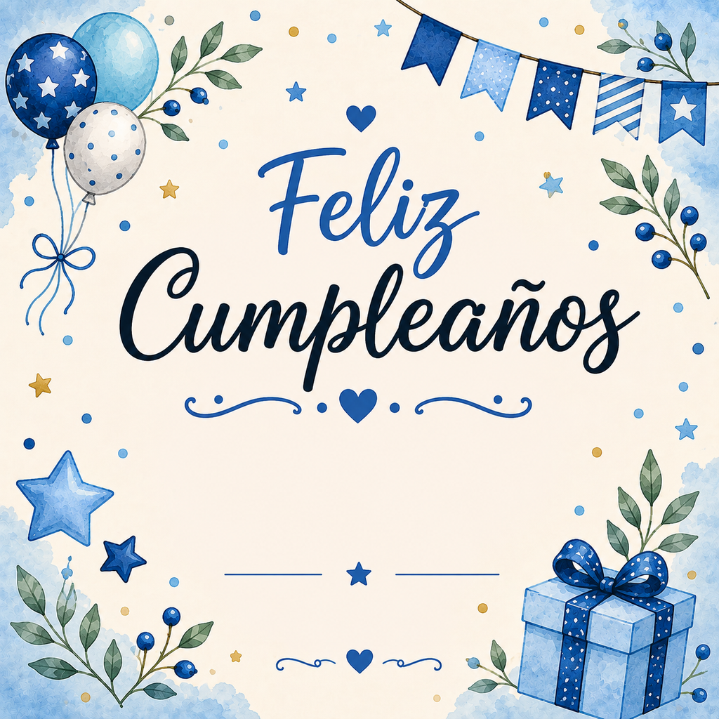 Feliz Cumpleaños para Niño – Personaliza nombre y fecha