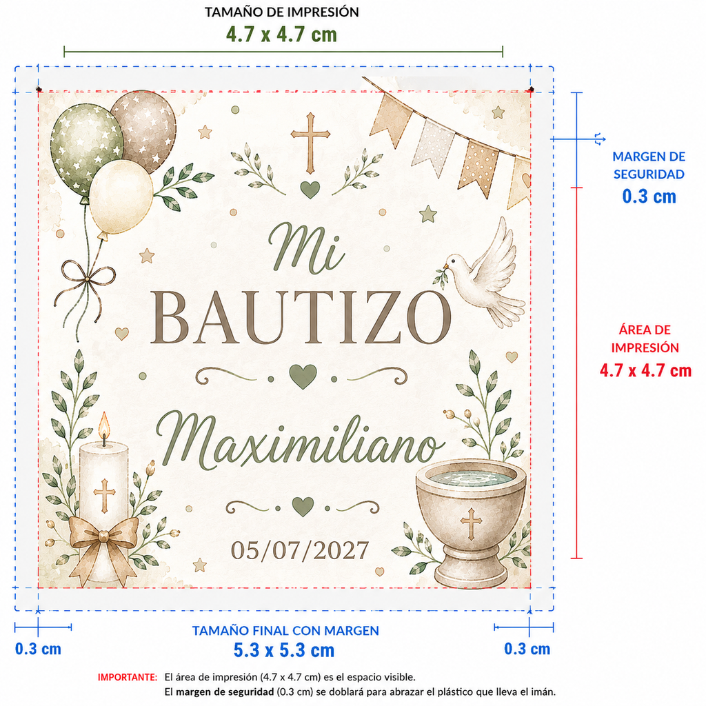 Mi Bautizo – Personaliza nombre y fecha