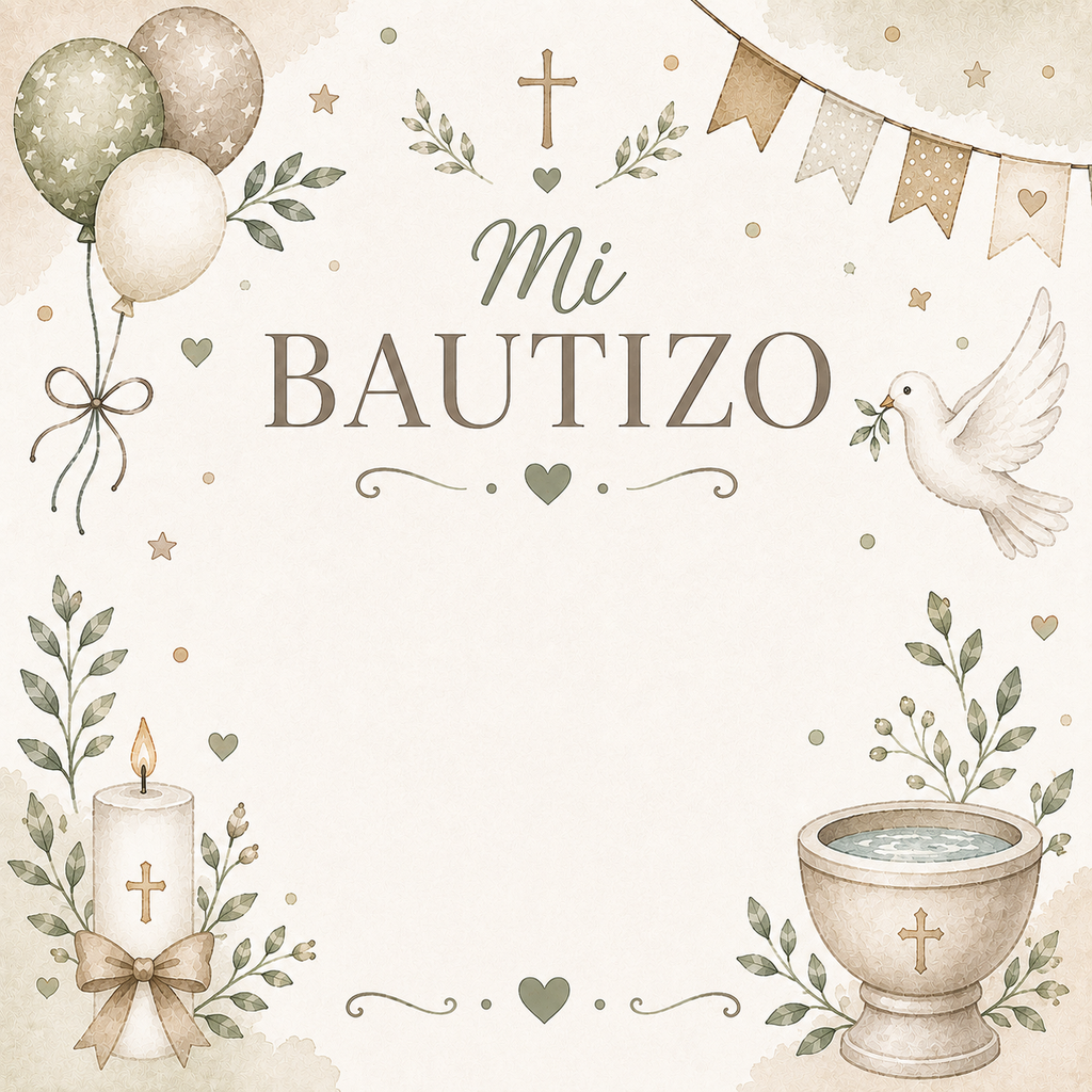 Mi Bautizo – Personaliza nombre y fecha