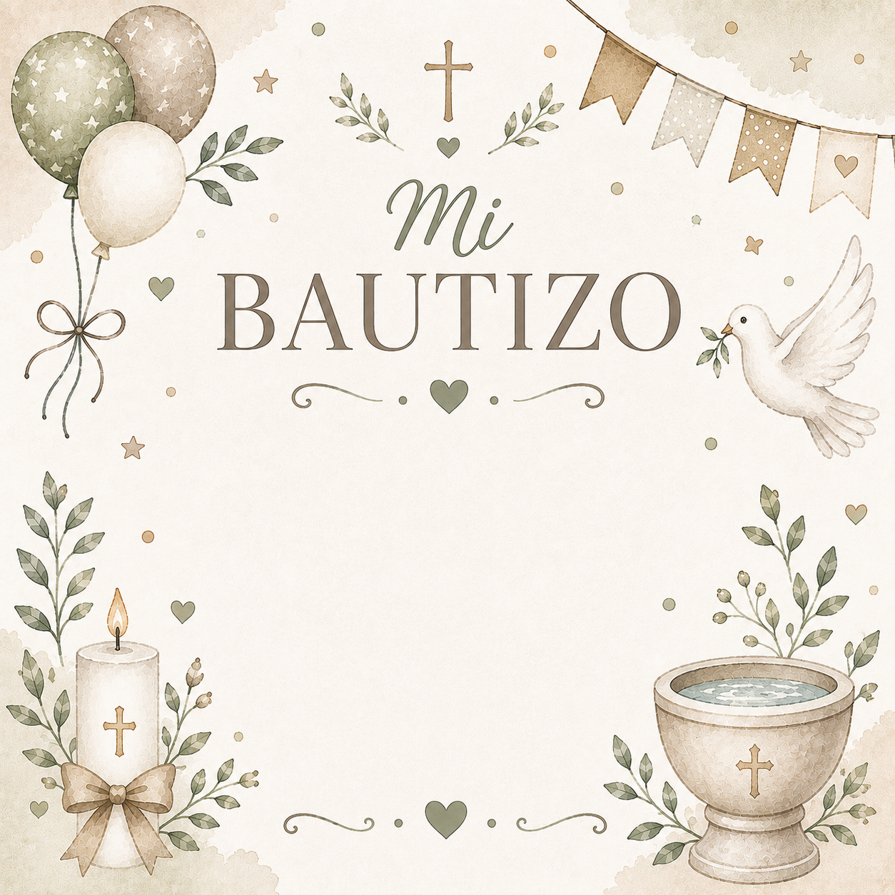 Mi Bautizo – Personaliza nombre y fecha