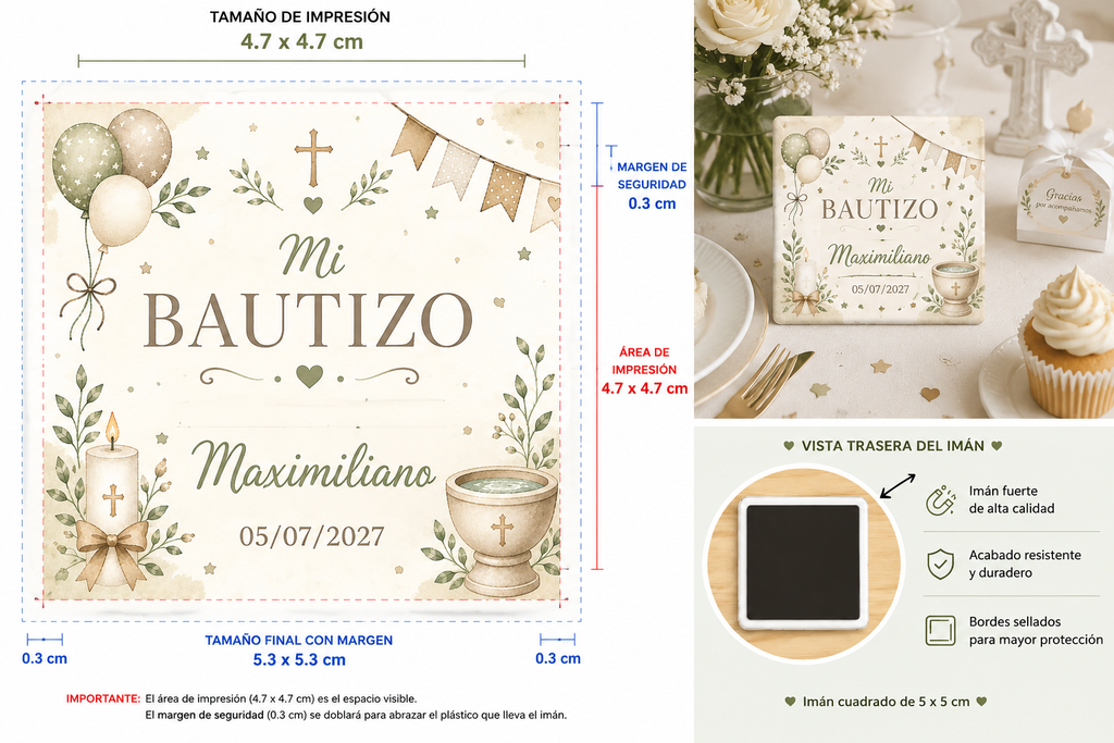 Mi Bautizo – Personaliza nombre y fecha